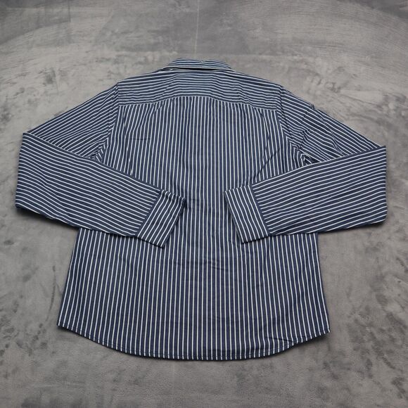 Hollister Shirt Mens Large Blue Striped Button Up Long Sleeve Casual Preppy - Picture 11 of 16